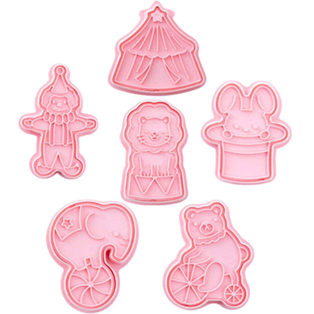 Baking Kitchen For Kids - 6Pcs Cookie Cutters Plastic Circus Fondant