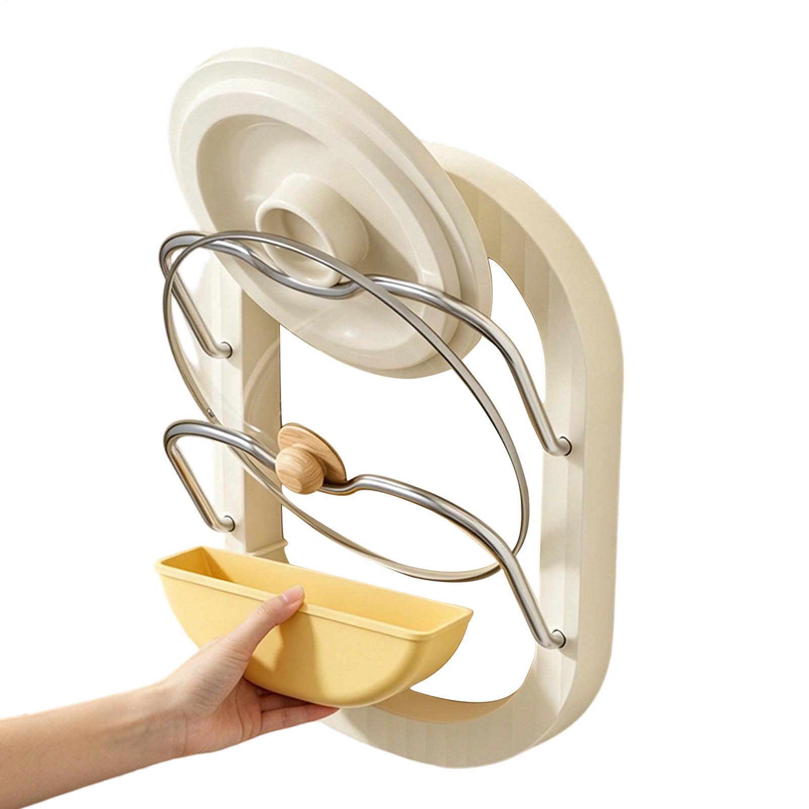Kitchen Baking Drawer - Pot Lid Rack 2-Tier Wall Mounted