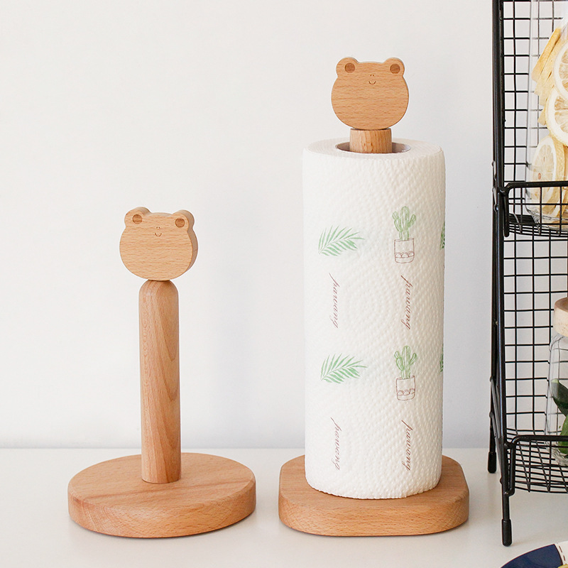 Kitchen Baking Paper Holder - Japanese-Style Solid Wood Tissue Holder Kitchen