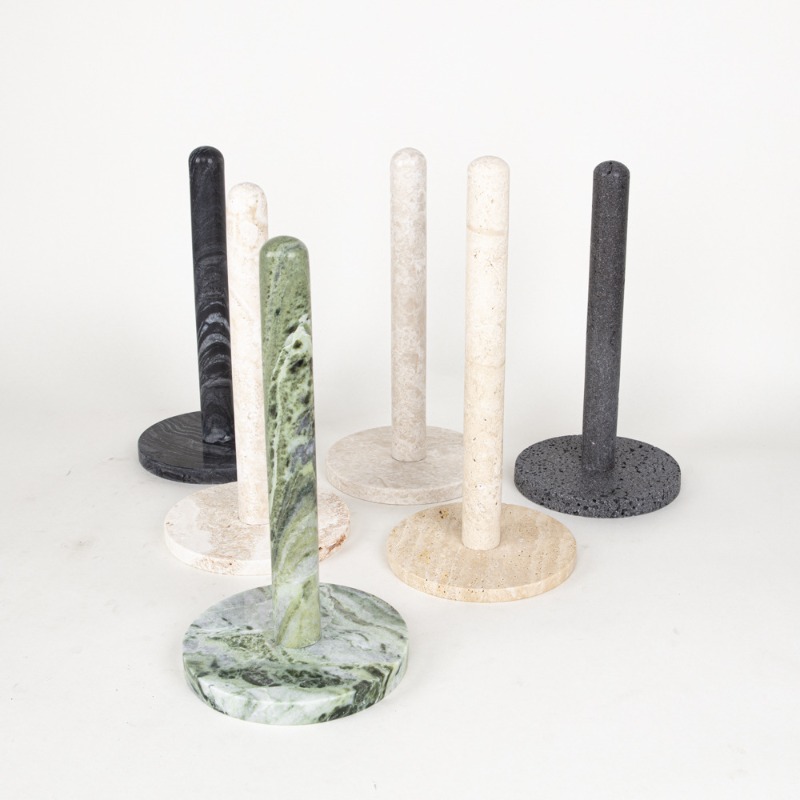 Kitchen Baking Paper Holder - Custom Natural Travertine Paper Towel Holder