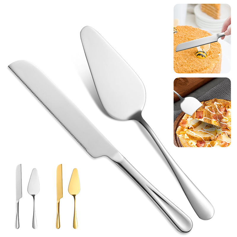 Kitchen Baking Utensil - Stainless Steel Cake Cutting Spatula Knife