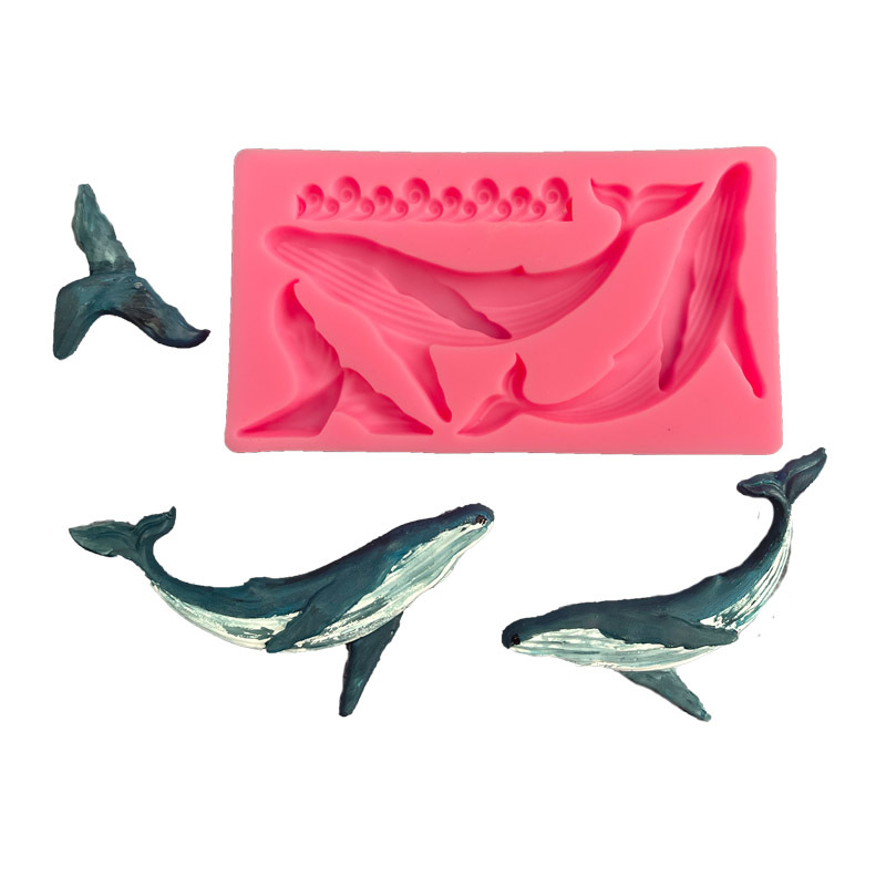 Kitchen Equipment For Baking - DIY Whale Silicone Mold Ocean Series