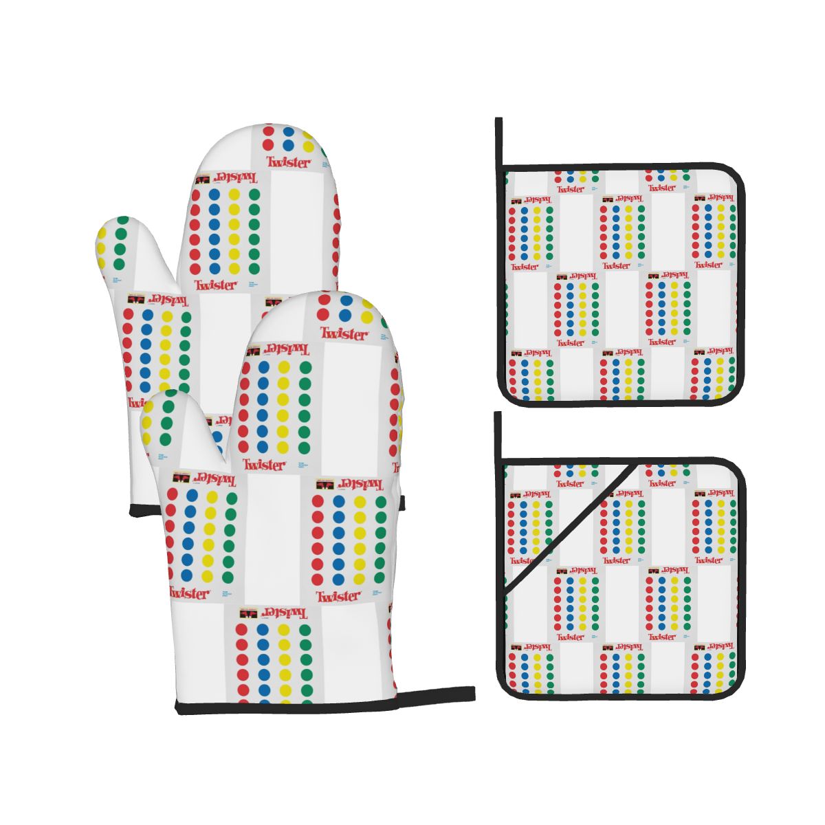 Kitchen Baking Game - The Twister Game Blanket Oven Mitts