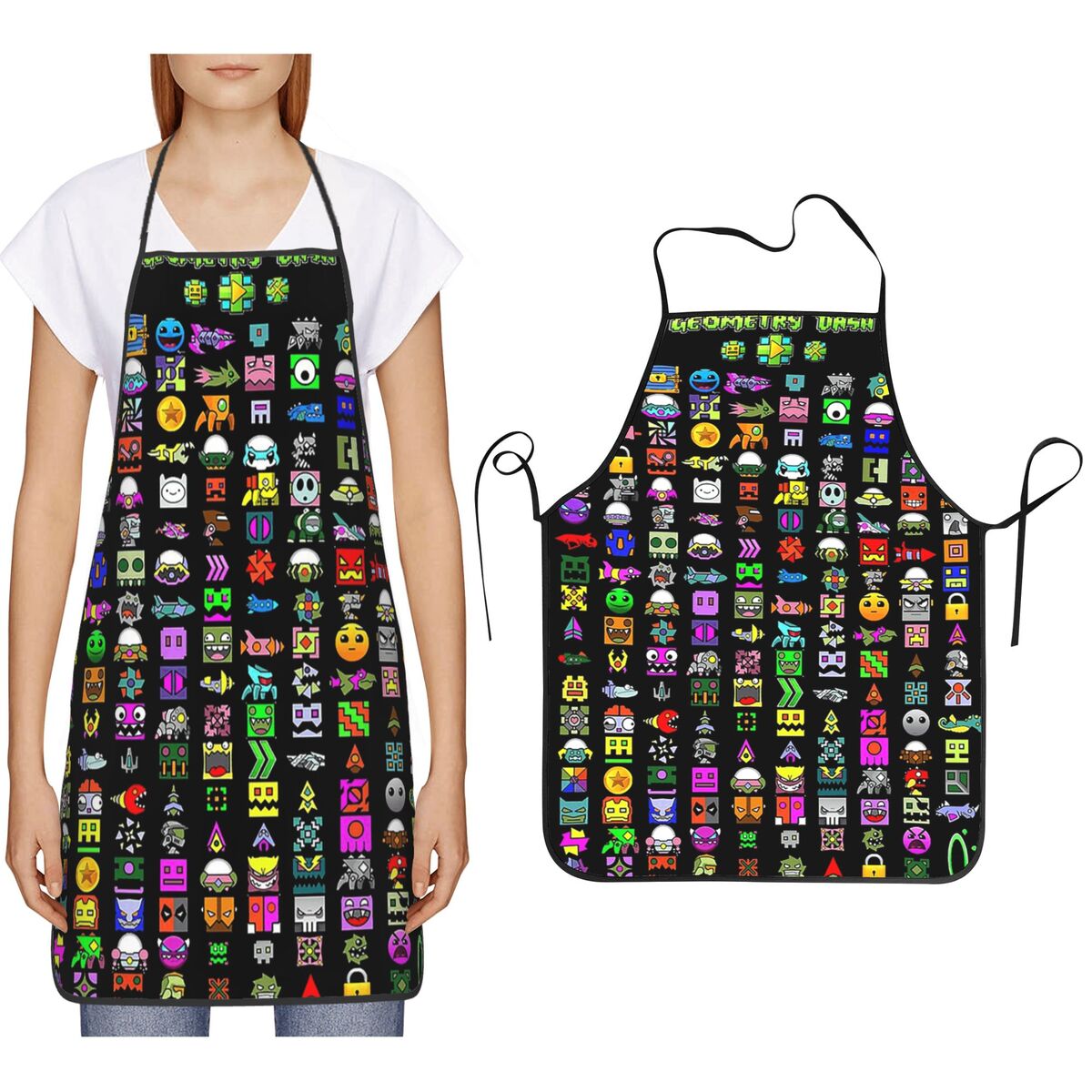 Kitchen Baking Game - Geometry Dash Game Character Aprons Chef