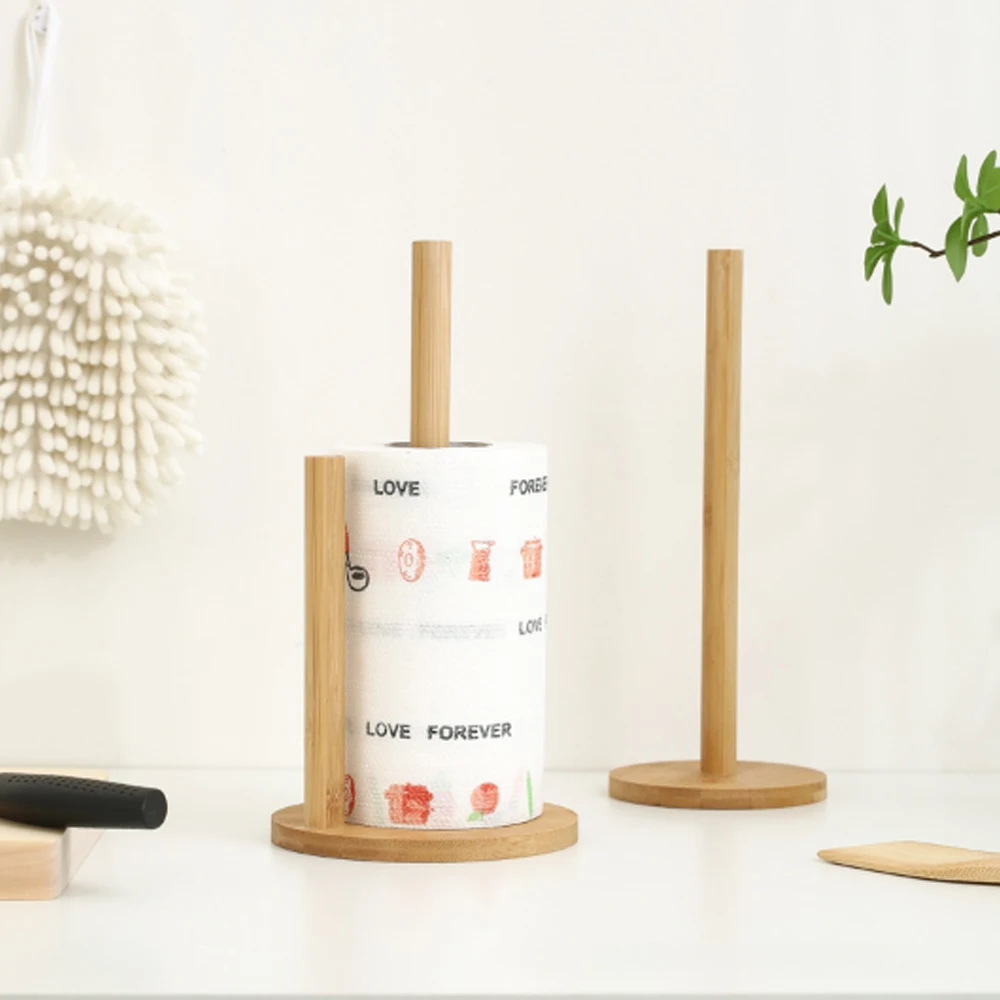 1PC Bamboo Paper Towel Holder  - огляд і ціна Kitchen Baking Paper Holder