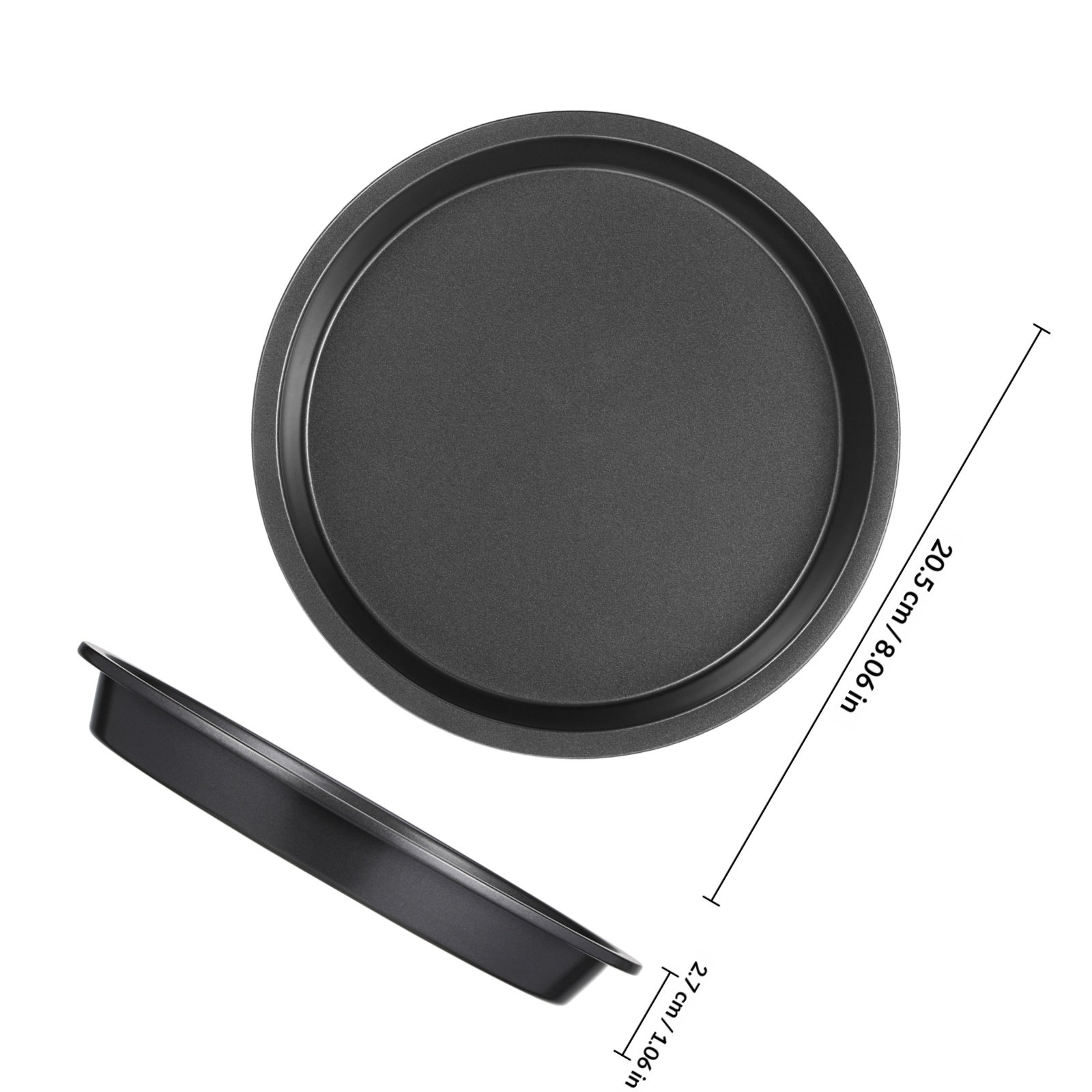 Round Carbon Steel Pizza Pan N - огляд і ціна Kitchen Baking Trays