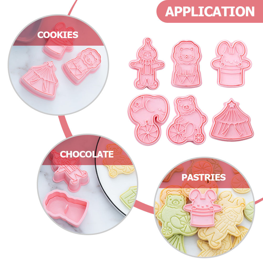 6Pcs Cookie Cutters Plastic Ci - огляд і ціна Baking Kitchen For Kids