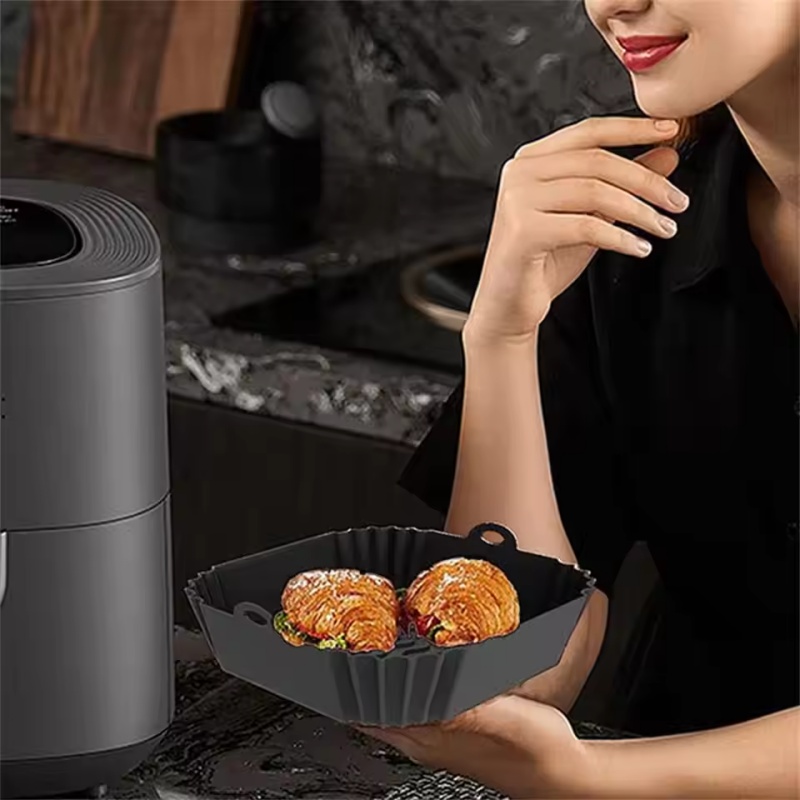 1pc Silicone Air Fryer Pot Tra - огляд і ціна Kitchen Baking Trays