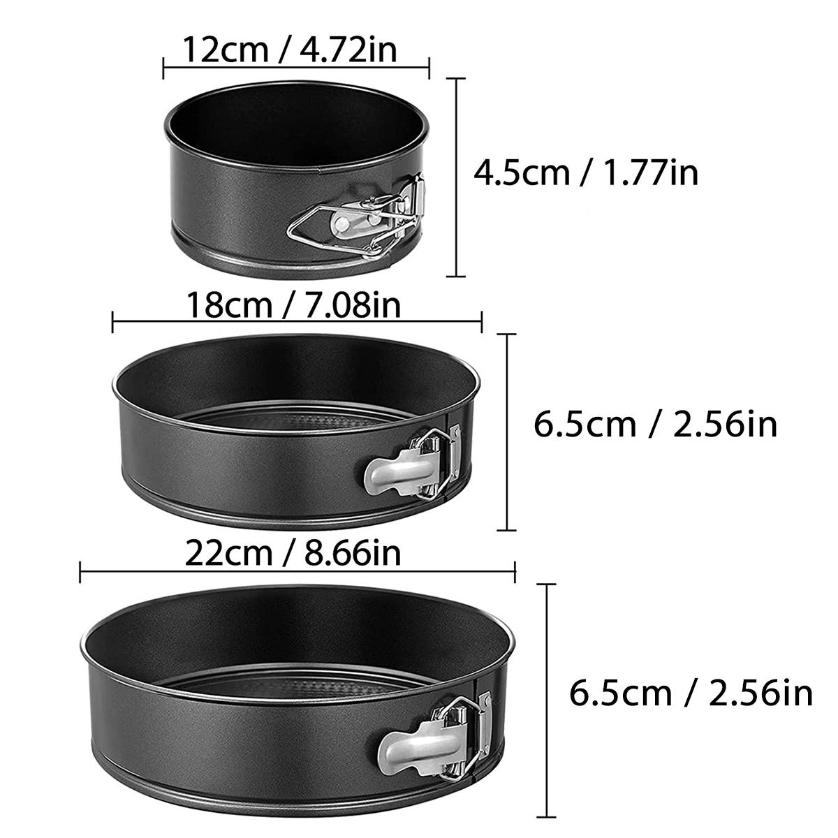 1PC, 3PCS Cake Pan Set, Round  - огляд і ціна Springform Pan Set
