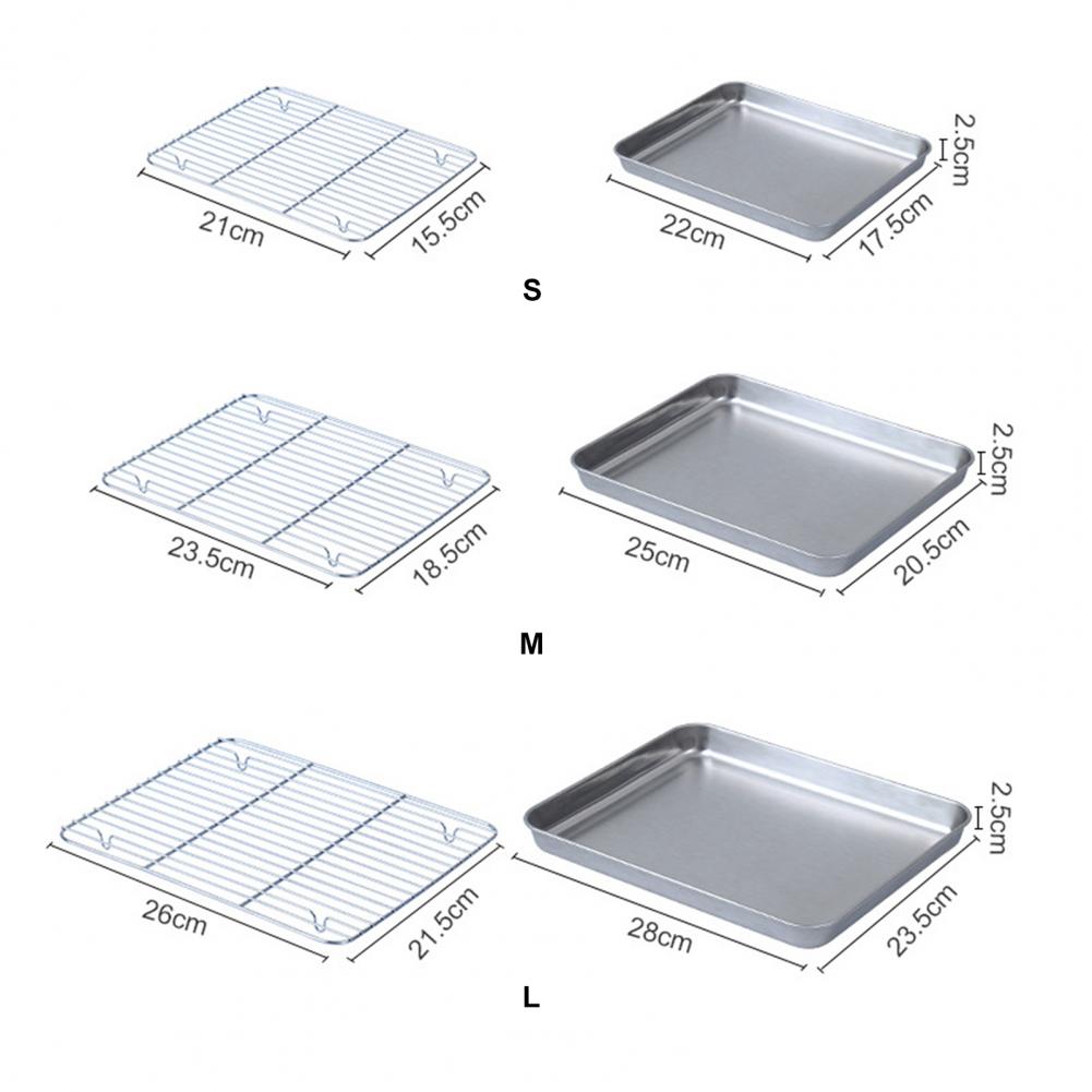 1 Set Stainless Steel Oven Bak - огляд і ціна Kitchen Baking Tray Rack