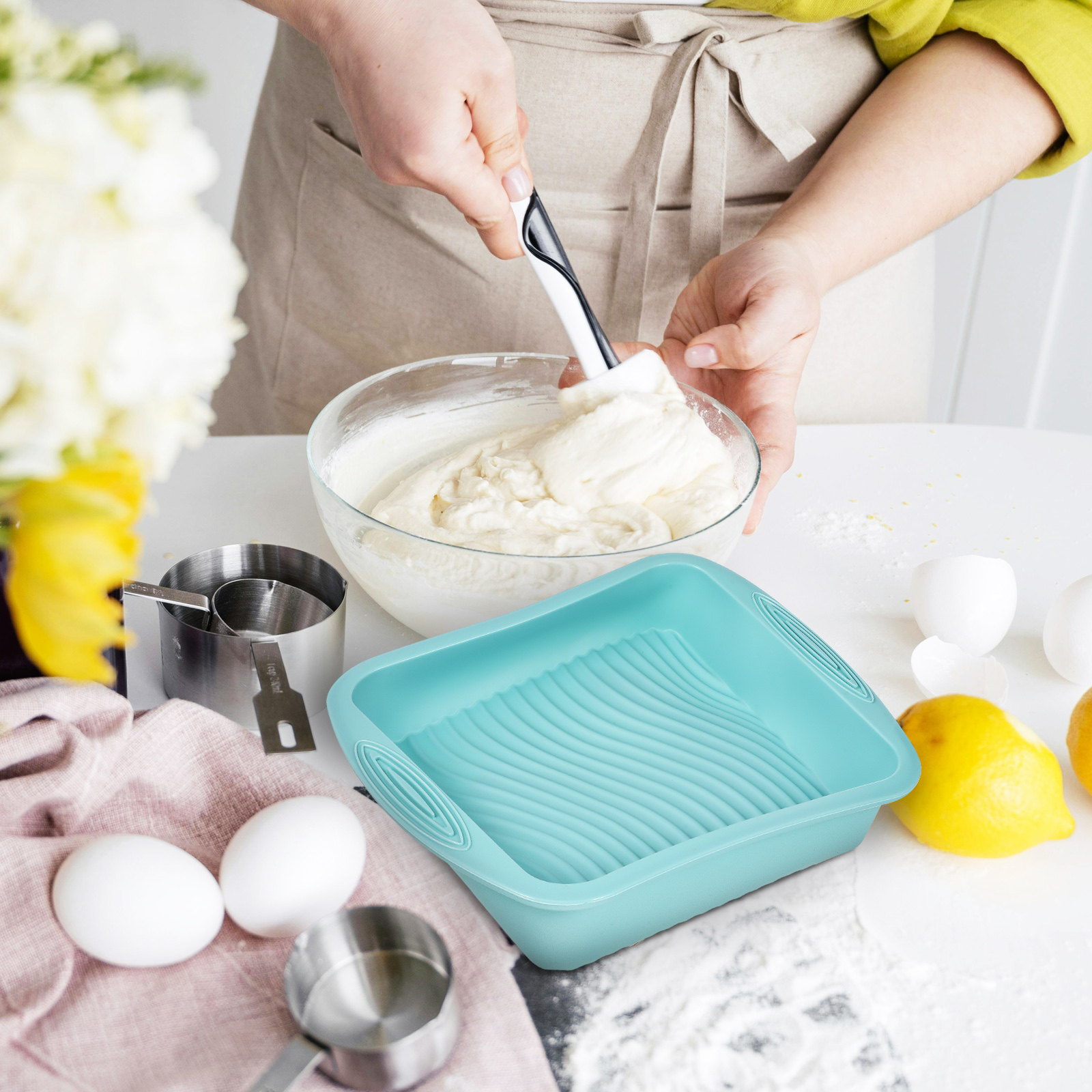 Square Silicone Cake Tin Bakin - огляд і ціна Kitchen Baking Trays