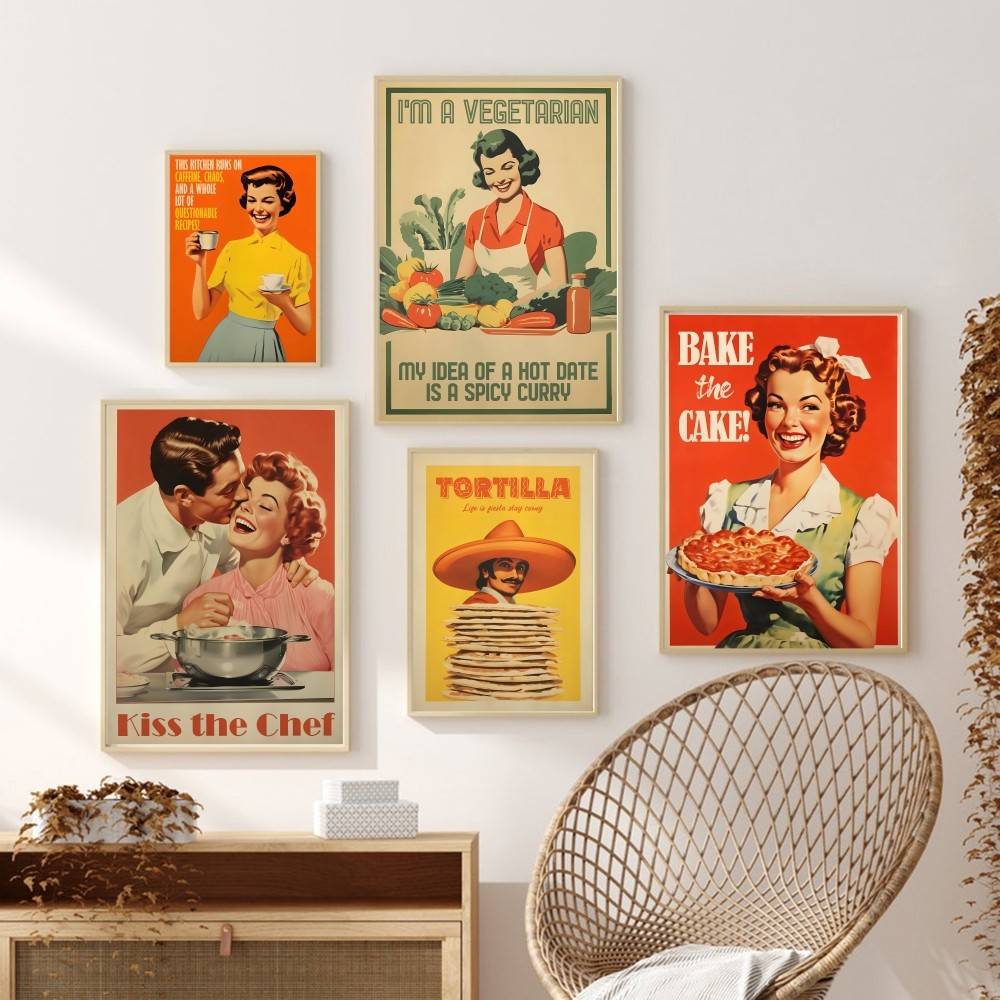 Retro Kitchen Quote Paper Post - огляд і ціна Kitchen Baking Quotes