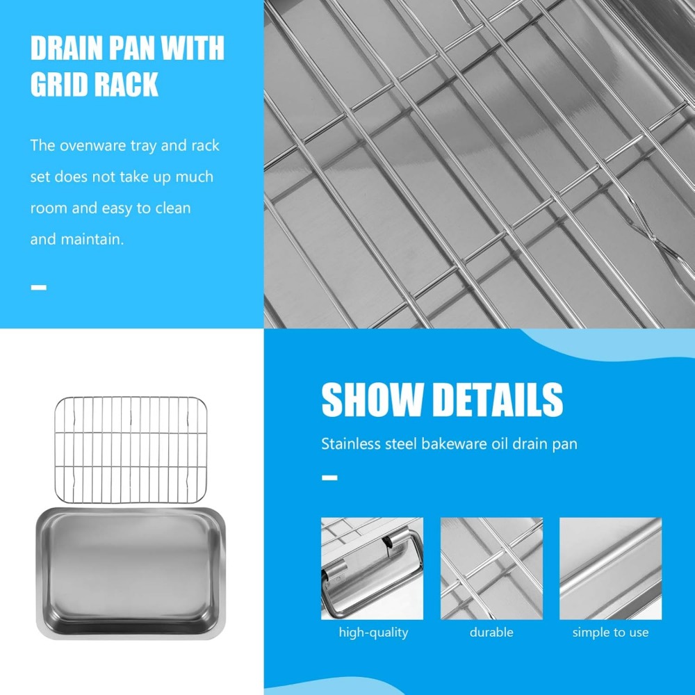 1 Set Stainless Steel Roasting - огляд і ціна Kitchen Baking Tray Rack