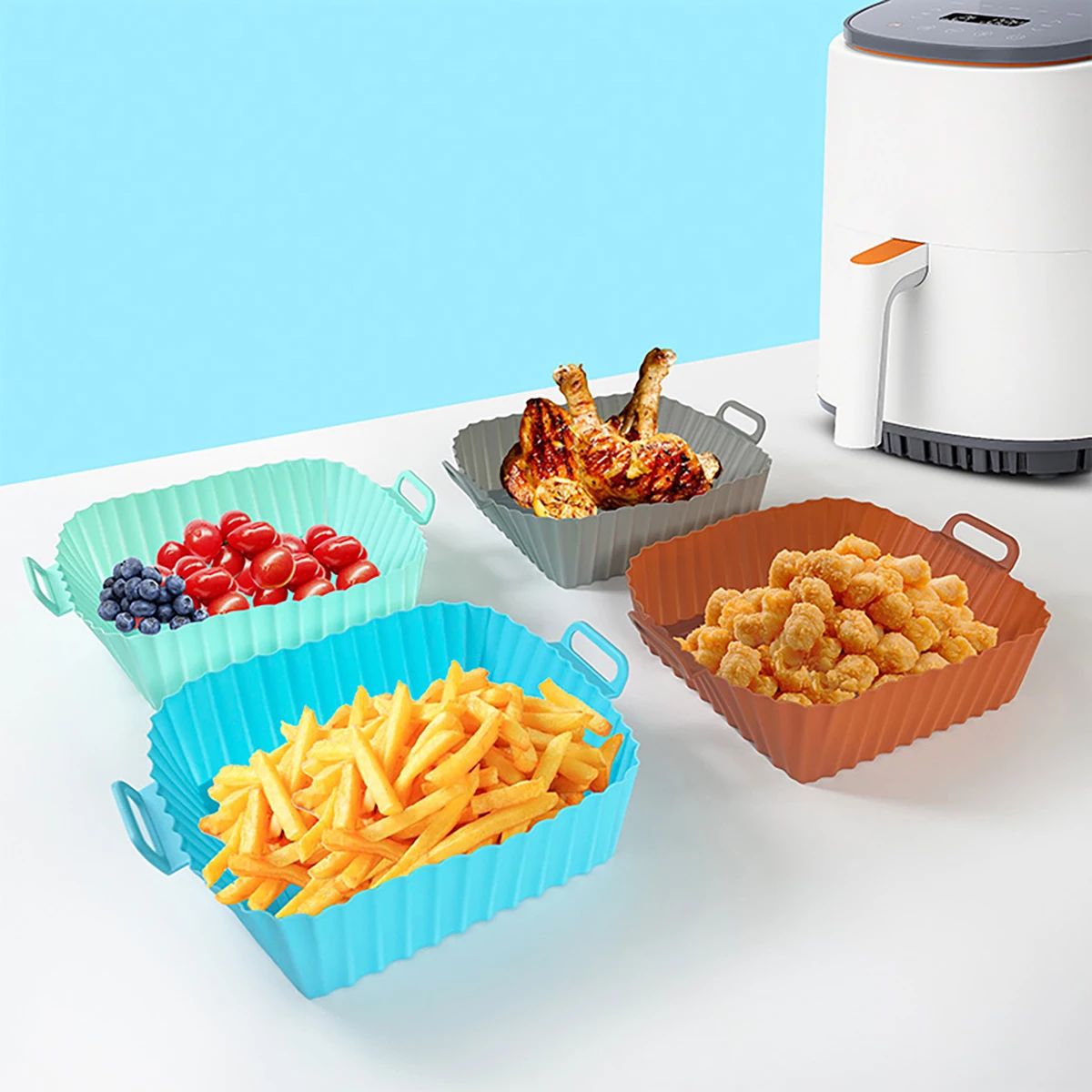 Silicone Fryer Mold Air Fryer  - огляд і ціна Kitchen Baking Trays