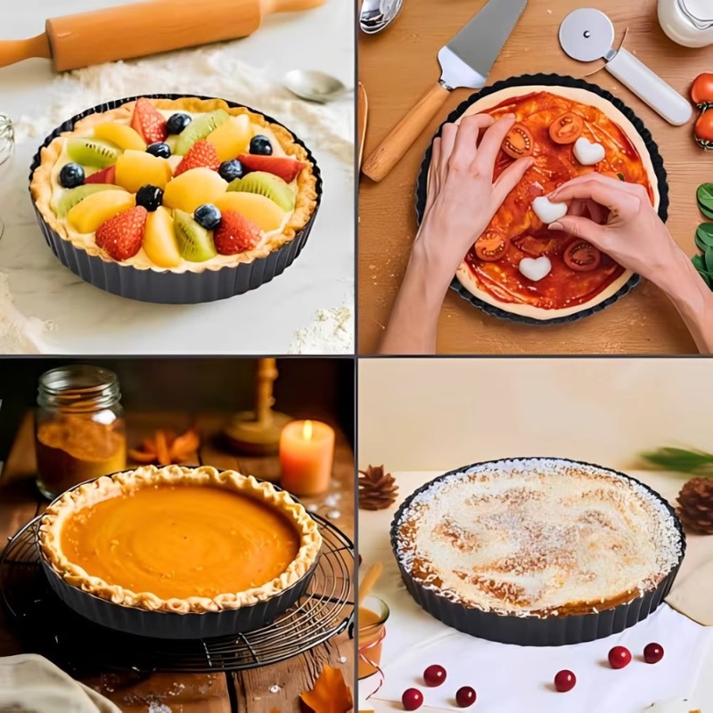 1pc Removable Bottom Fluted Ta - огляд і ціна Kitchen Baking Trays